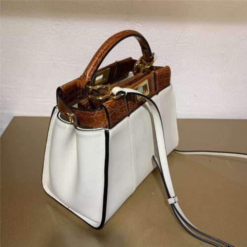 High Quality Luxury Fendi Peekaboo Mini Leather Tote Bag alternate view