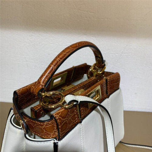 High Quality Luxury Fendi Peekaboo Mini Leather Tote Bag product detail