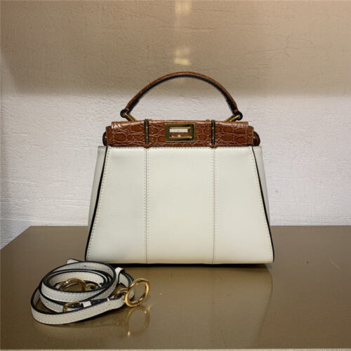 High Quality Luxury Fendi Peekaboo Mini Leather Tote Bag