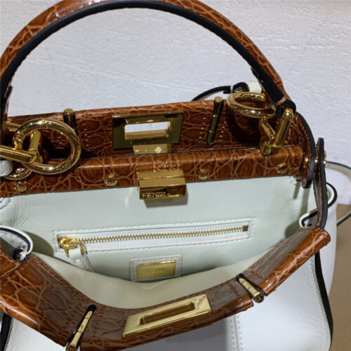 High Quality Luxury Fendi Peekaboo Mini Leather Tote Bag product detail