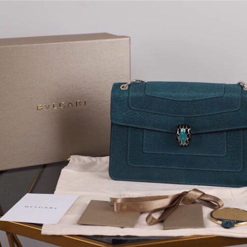 High Quality Luxury Bvlgari Serpenti Forever Bag Green