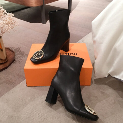 High Quality Luxury Louis Vuitton Fake LV Boots In Black
