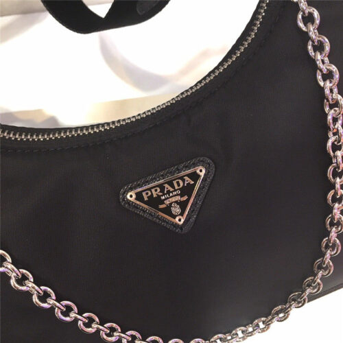 High Quality Luxury Prada Made-In-Italy Unisex Nylon Black Messenger Bag product detail