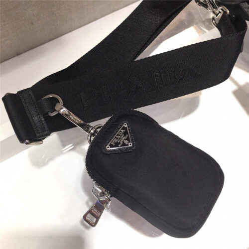 High Quality Luxury Prada Made-In-Italy Unisex Nylon Black Messenger Bag product detail