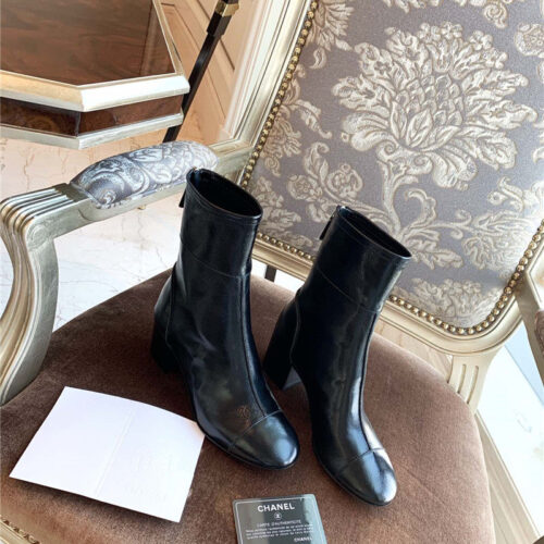 High Quality Luxury Chanel Thick Heel Ankle Boots – Style 72070 alternate view