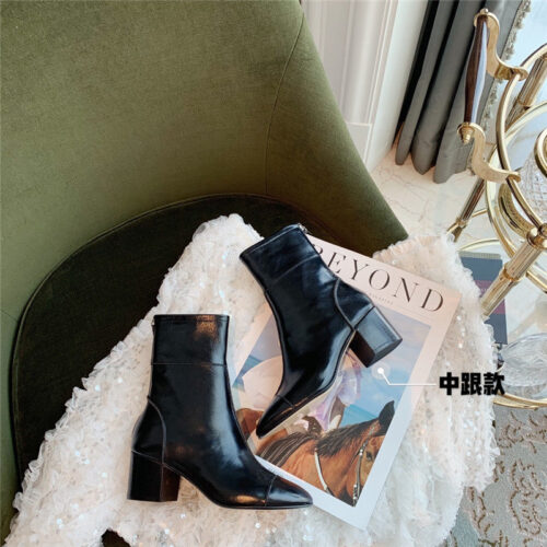 High Quality Luxury Chanel Thick Heel Ankle Boots – Style 72070 product detail