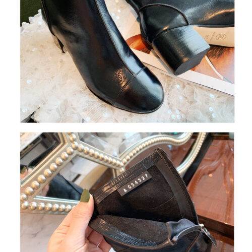 High Quality Luxury Chanel Thick Heel Ankle Boots – Style 72070 product detail