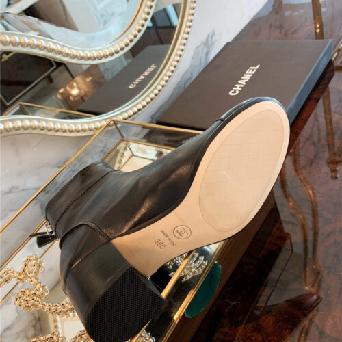 High Quality Luxury Chanel Thick Heel Ankle Boots – Style 72070 product detail