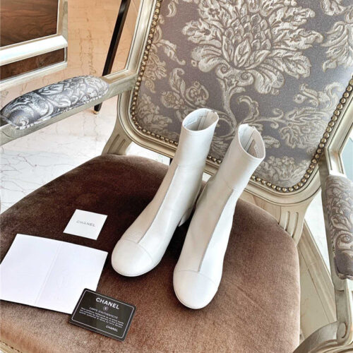 High Quality Luxury Chanel Thick Heel Ankle Boots – Style 37606 alternate view