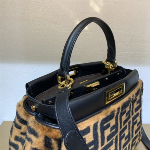 High Quality Luxury Fendi Peekaboo FF Fur Bag product detail