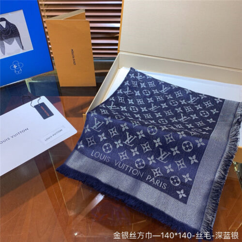 High Quality Luxury Louis Vuitton So Shine Monogram Scarf Shawl – Style 26678 product detail