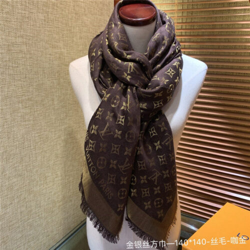 High Quality Luxury Louis Vuitton So Shine Monogram Scarf Shawl – Style 26676