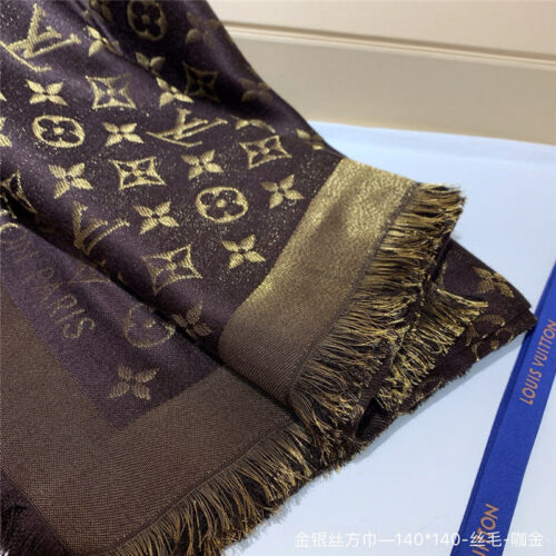 High Quality Luxury Louis Vuitton So Shine Monogram Scarf Shawl – Style 26676 product detail