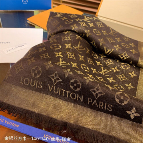 High Quality Luxury Louis Vuitton So Shine Monogram Scarf Shawl – Style 26676 product detail