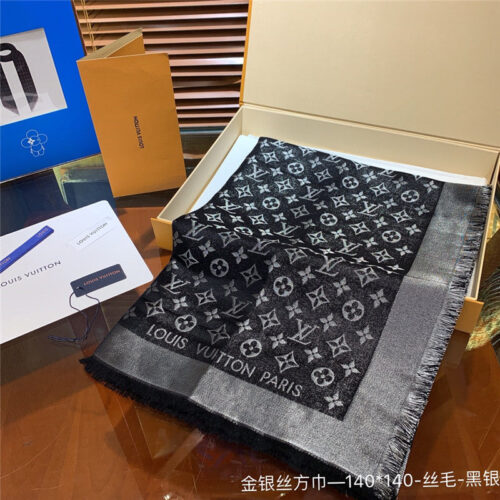High Quality Luxury Louis Vuitton So Shine Monogram Scarf Shawl alternate view