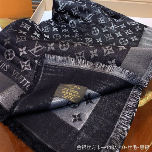 High Quality Luxury Louis Vuitton So Shine Monogram Scarf Shawl product detail