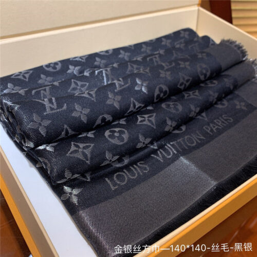 High Quality Luxury Louis Vuitton So Shine Monogram Scarf Shawl product detail