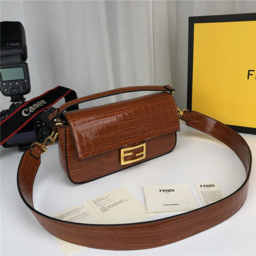High Quality Luxury Fendi Crocodile Baguette alternate view