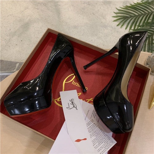 High Quality Luxury Christian Louboutin Red Bottoms Heels Black alternate view