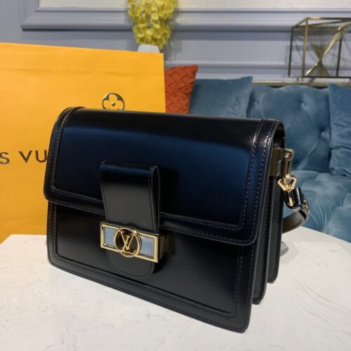 High Quality Luxury Louis Vuitton Dauphine Bag Black alternate view