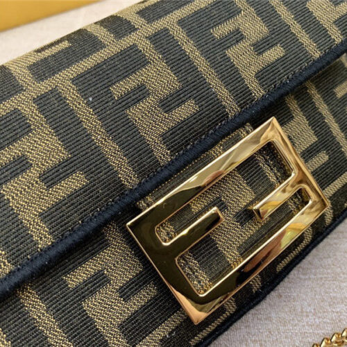 High Quality Luxury Fendi Baguette Jacquard FF Large alternate view