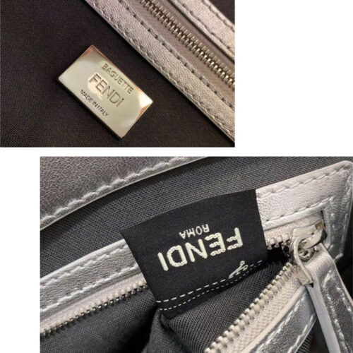 High Quality Luxury Fend Silver Baguette Shoulder Bag product detail