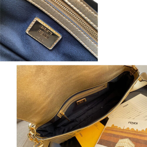 High Quality Luxury Fend Gold Baguette Bags product detail