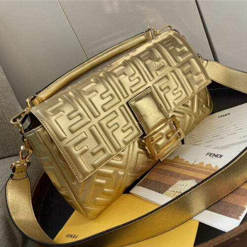 High Quality Luxury Fend Gold Baguette Bags product detail