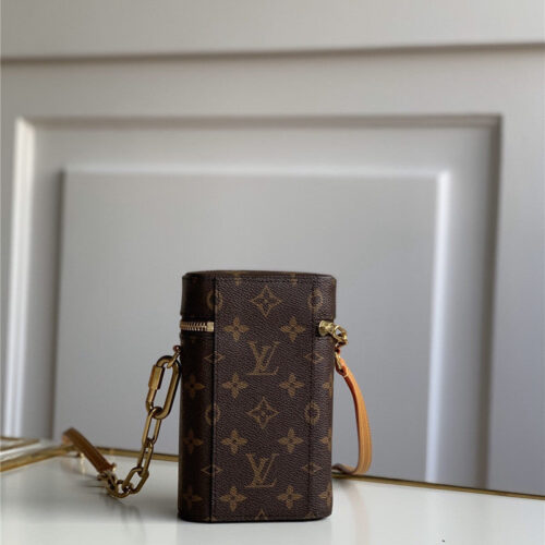 High Quality Luxury Virgil Abloh X Louis Vuitton Phone Box Monogram Brown alternate view