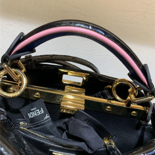High Quality Luxury Fendi Peekaboo Mini Leather Tote product detail