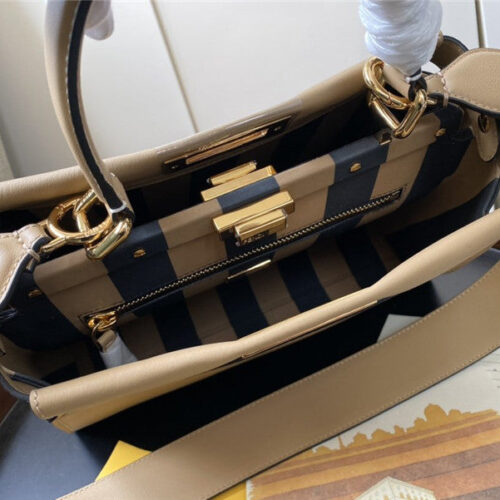 High Quality Luxury Fendi Peekaboo Bag Medium Brown product detail