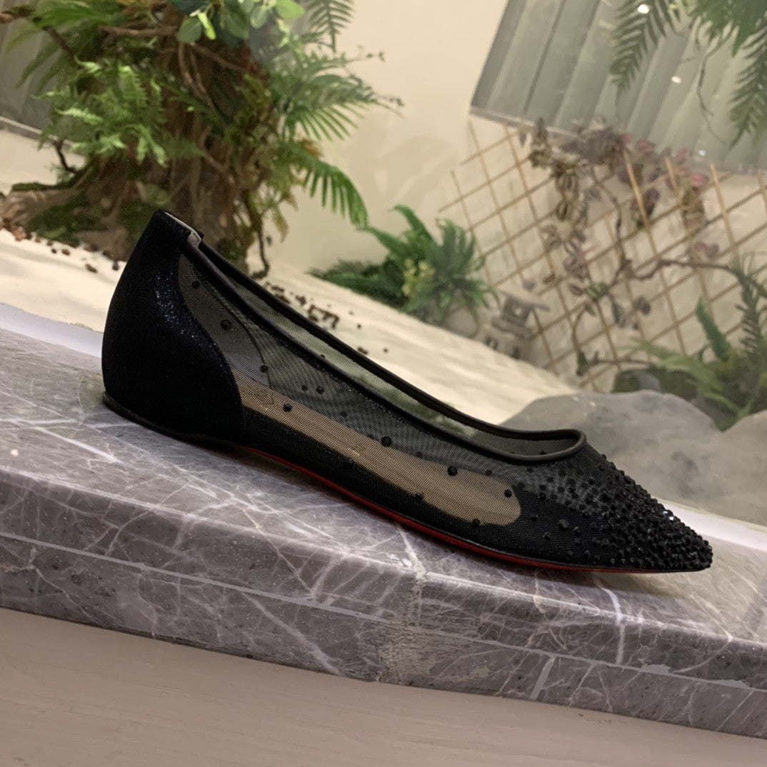 High Quality Luxury Christian Louboutin Rhinestone Mesh Pumps – Style 46196 product detail