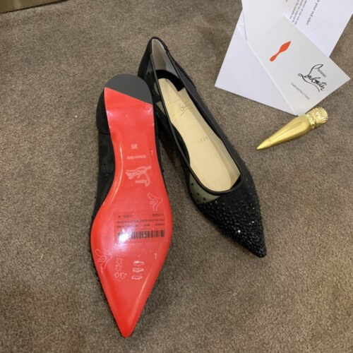 High Quality Luxury Christian Louboutin Rhinestone Mesh Pumps – Style 46196 product detail