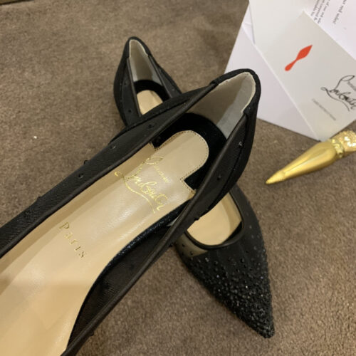 High Quality Luxury Christian Louboutin Rhinestone Mesh Pumps – Style 46196 product detail