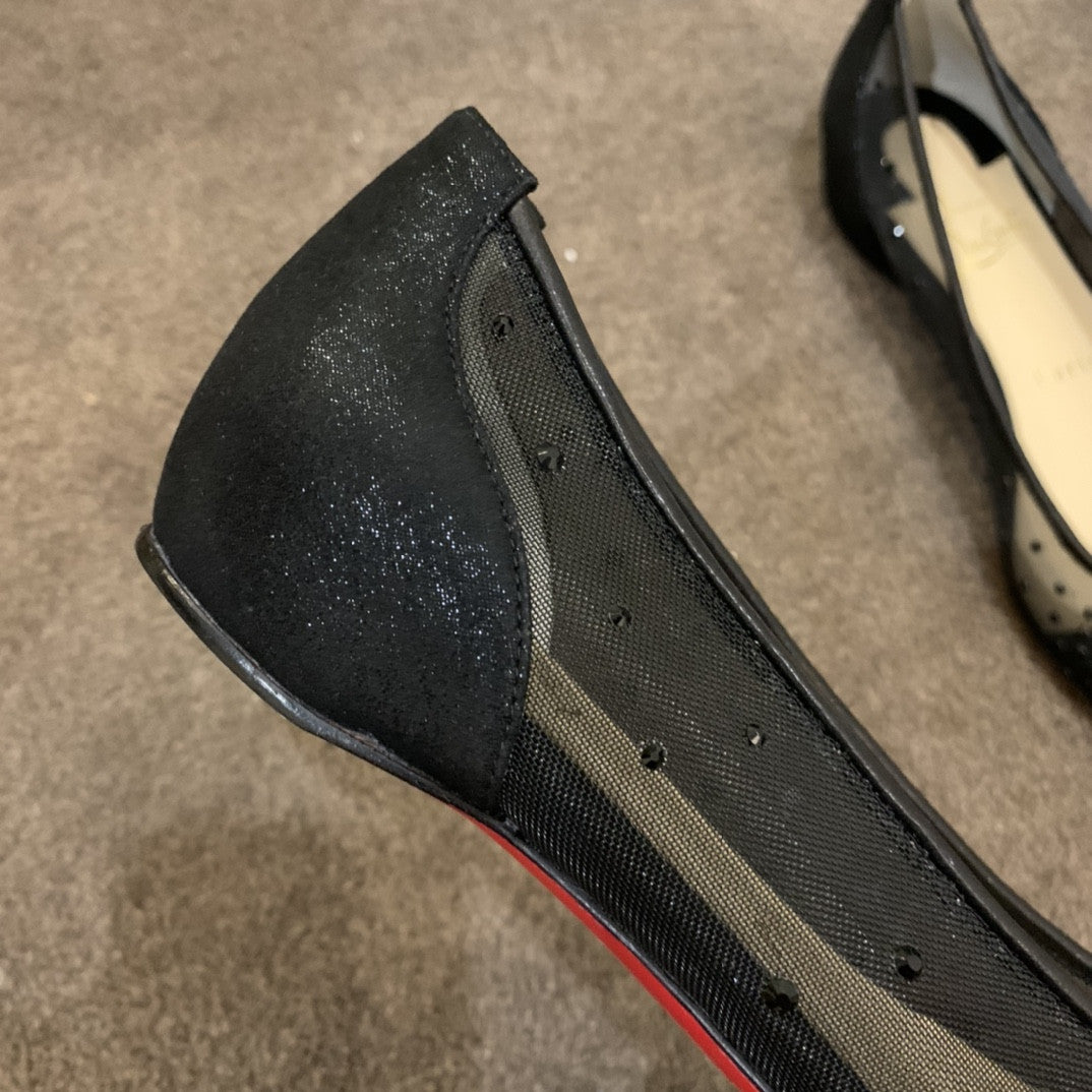 High Quality Luxury Christian Louboutin Rhinestone Mesh Pumps – Style 46196 product detail