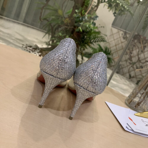 High Quality Luxury Christian Louboutin Rhinestone Mesh Pumps – Style 87444 product detail
