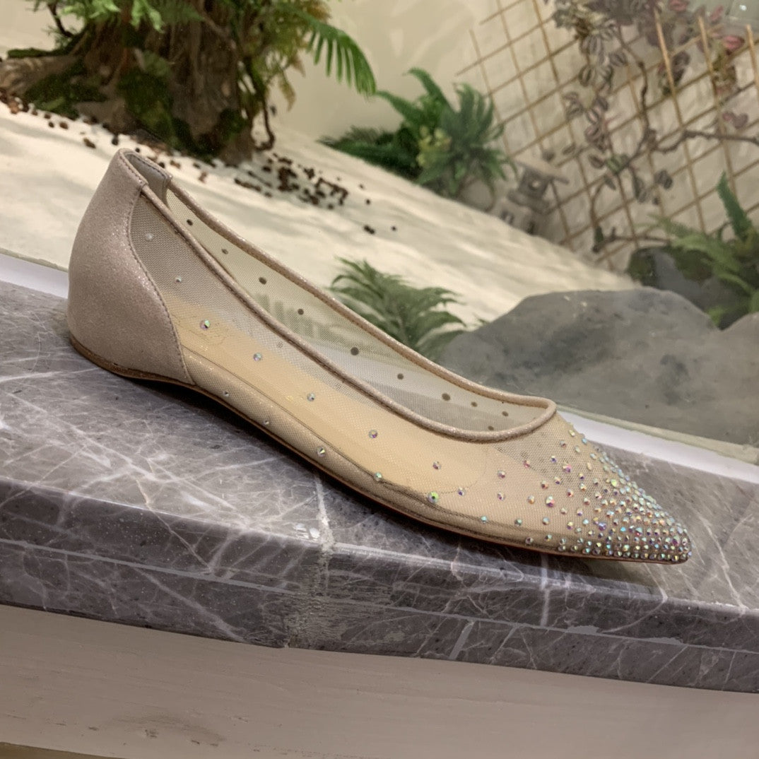 High Quality Luxury Christian Louboutin Rhinestone Mesh Pumps product detail