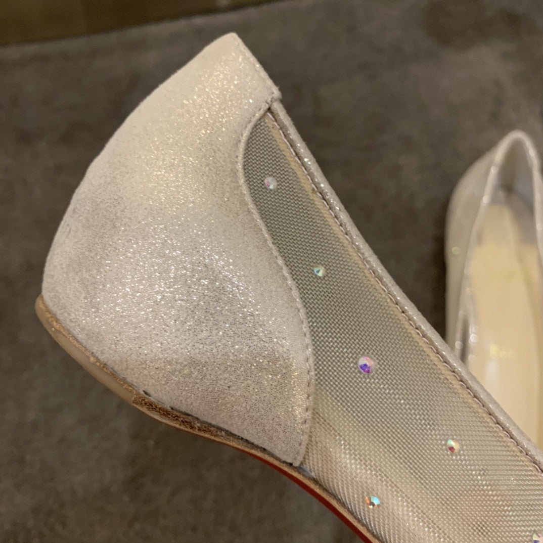 High Quality Luxury Christian Louboutin Rhinestone Mesh Pumps product detail