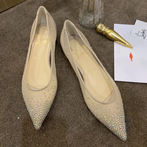 High Quality Luxury Christian Louboutin Rhinestone Mesh Pumps product detail