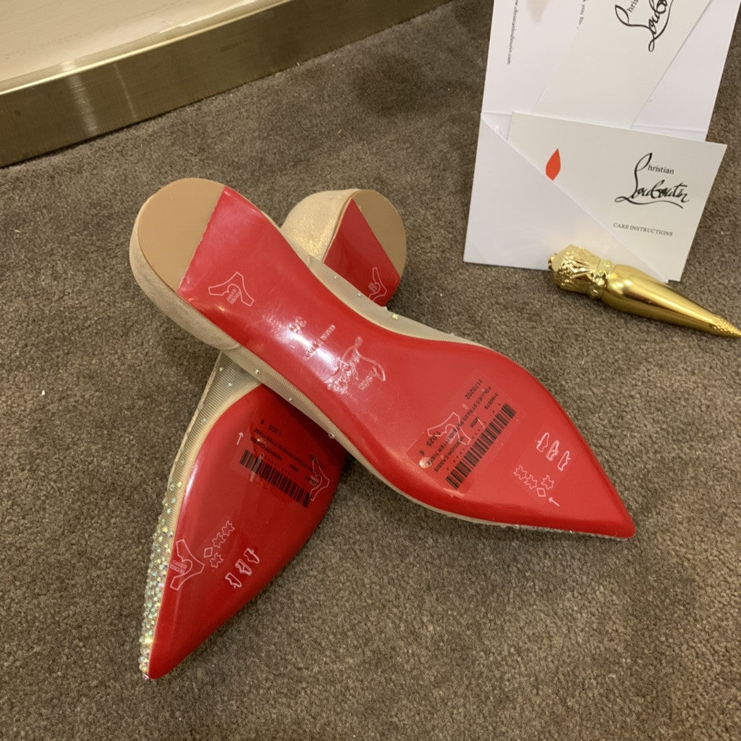 High Quality Luxury Christian Louboutin Rhinestone Mesh Pumps product detail