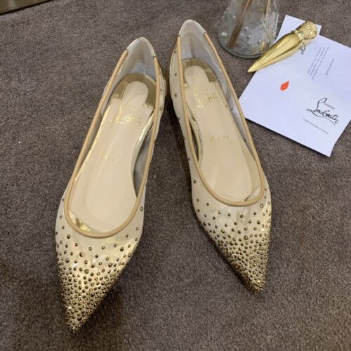 High Quality Luxury Christian Louboutin Rhinestone Mesh Pumps – Style 84052 product detail