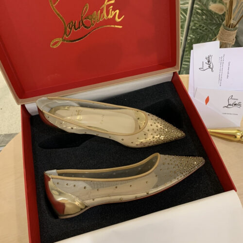 High Quality Luxury Christian Louboutin Rhinestone Mesh Pumps – Style 84052 product detail