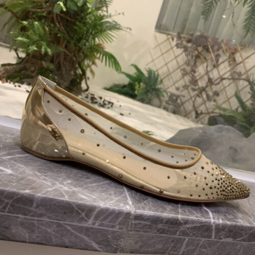 High Quality Luxury Christian Louboutin Rhinestone Mesh Pumps – Style 84052 alternate view