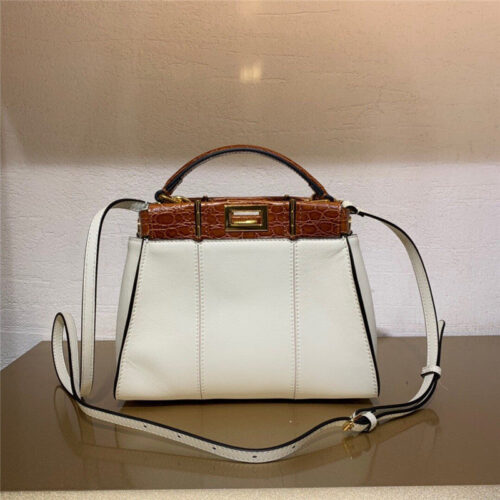 High Quality Luxury Fendi Peekaboo Mini Leather Tote Bag product detail