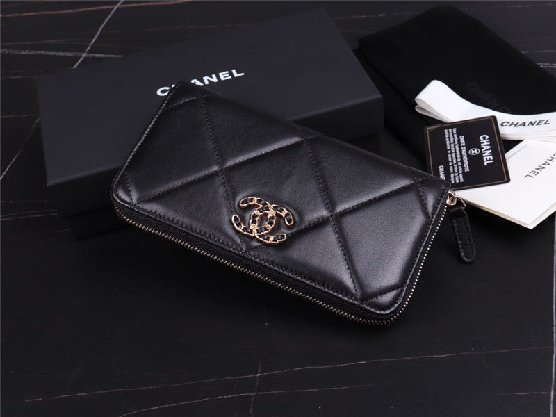High Quality Luxury Chanel 19 Long Zip Wallet – Style 46820 product detail