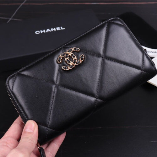 High Quality Luxury Chanel 19 Long Zip Wallet product detail