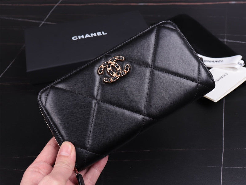 High Quality Luxury Chanel 19 Long Zip Wallet – Style 46820 product detail