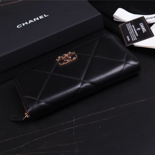 High Quality Luxury Chanel 19 Long Zip Wallet alternate view
