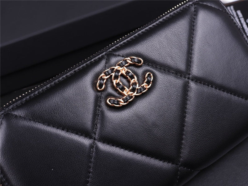 High Quality Luxury Chanel 19 Long Zip Wallet – Style 46820 product detail