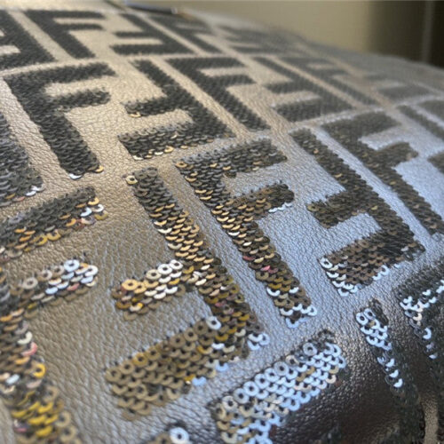 High Quality Luxury Fendi Peekaboo Mini Silver Shoulder Bag product detail